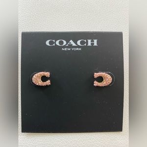 NWT Coach Signature C’s Stud Earrings